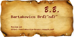 Bartakovics Brúnó névjegykártya